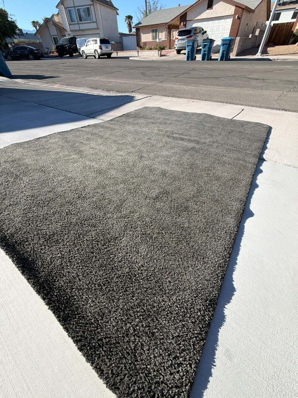 7.75ft x 5.5ft Turkish Shag Area Rug Dark Gray Polypropylene